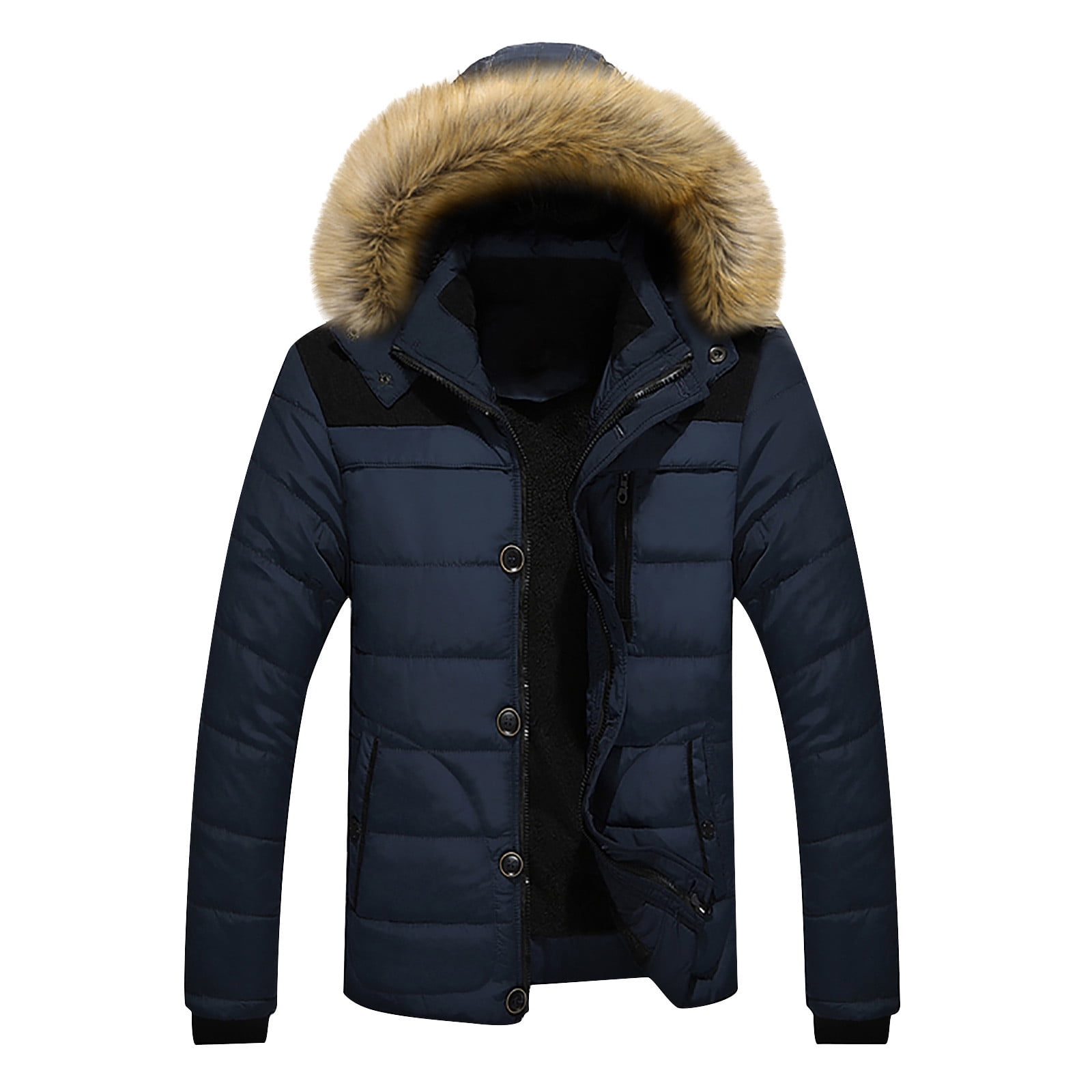 Abcnature Men's Hooded Winter Coat Warm 