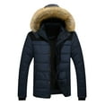 thumbnail image 1 of Chaqueta de algodón acolchado informal de invierno con cuello alto para hombre Pompotops  oipoqjl20459, 1 of 3