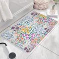 thumbnail image 3 of Pioneer Flower Floral Print Flannel Non Slip Door Rugs,Washable Door Mats Indoor,Decorative Door Mats,Dirt-Resistant and Absorbent Doormat for Entrance,Bedroom,Kitchen,Bathroom,23.5"x16", 3 of 5