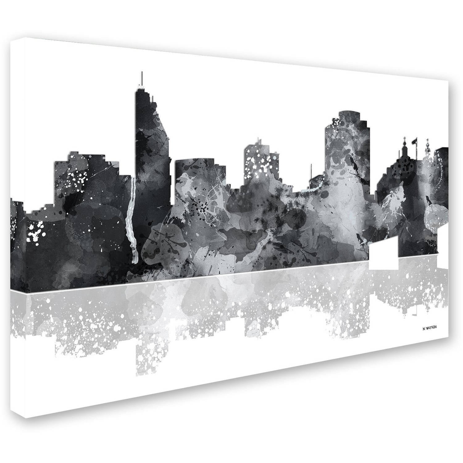 Trademark Fine Art "Cincinatti Ohio Skyline BG-1" Canvas Art by Marlene Watson