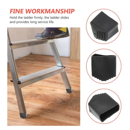 OUNONA  Anti-Skid Ladder Leg Rubber Covers Wear-Resistant for Safety 2Pcs