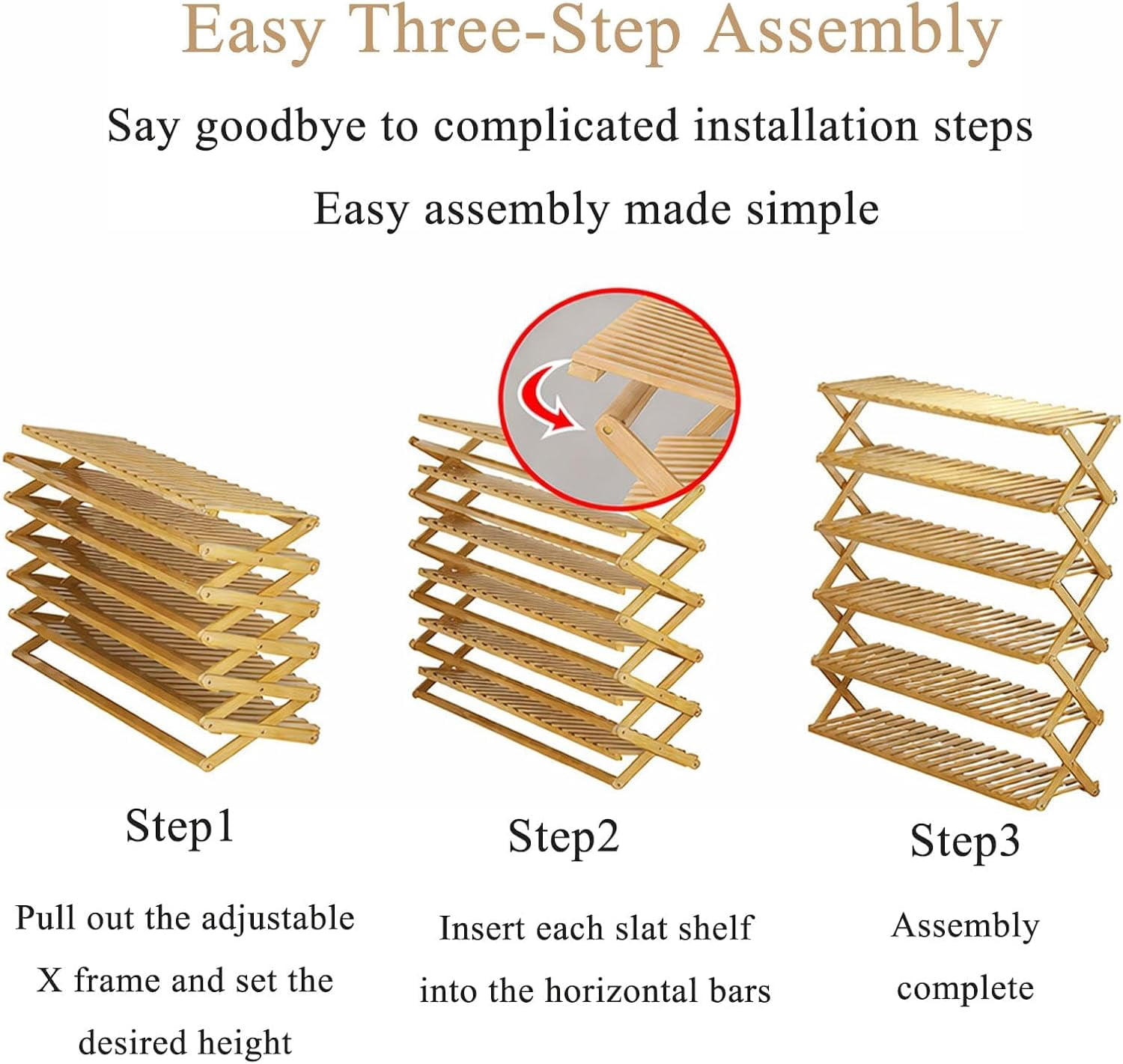 The 9-Tier No-Assembly Bamboo Rack, 2026 Upgraded Foldable 9 Tier Bamboo Corner Shoe Rack, Space-Saving Organizer for Shoes, No Assembly Narrow Shoe Shelf for Entryway Closet Dorm