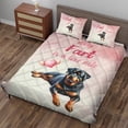 thumbnail image 3 of Every Fart is Love Note Rottweiler Guilty Face Happy Valentine's Quilt Bedding Set Rottie Dog Lover Gifts Idea 1 Blanket Bed Cover 2 Pillowcases - 01016, 3 of 5