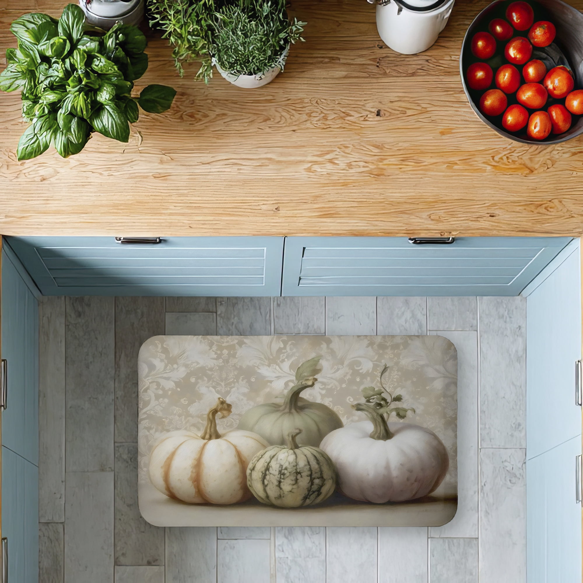 Stupell Industries Pastel Pumpkins & Gourds Harvest Printed Anti-Fatigue Floor Mat, design by Arlington Prints