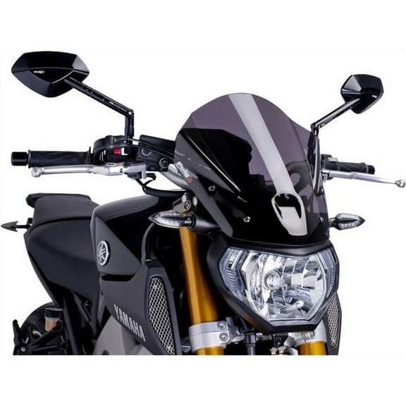 Puig Hi-Tech Parts 6861F Naked New Generation Touring Windscreen - Dark Smoke