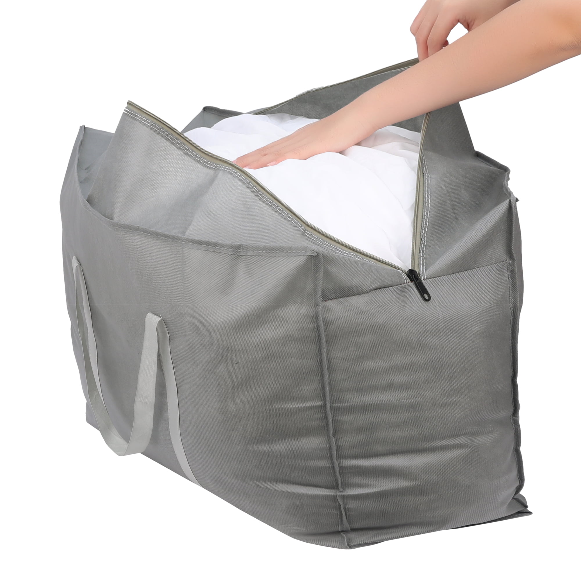 Unique Bargains 1 Pack Clothes Storage Foldable Storage Bags Dark Gray 23*16*10in