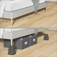 thumbnail image 4 of Adjustable Bed Risers 3, 5, 8 Inch，Heavy Duty Furniture Riser Set of 4 for Beds, Couch & Desk，Under Bed Storage & Dorm Room Essential， Black, 4 of 6