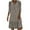 Brown, variant on Buigttklop Dresses for Women 2023,Summer Casual V-Neck Print 3/4 Sleeve Fold Mini Dress