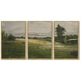 thumbnail image 3 of Vintage Landscape Framed Wall Art 16x24in3pcs Large The Vast Grassland Retro Classic Paints Rustic Farmhouse Living Room Bedroom Natural Framed, 3 of 7