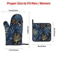 thumbnail image 2 of Honeii Mystical Underwater Coral Scene Pattern Oven Mitts and Pot Holders, Silicone Oven Gloves,500 F Heat Resistant Oven Mitts Sets, 4PCS, 2 of 6