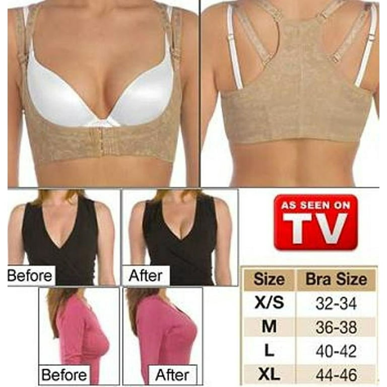 Chic Shaper Best Perfect Posture Support Bra for Women Top-Nude Extra  Small/ S 32-34 