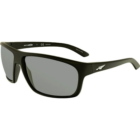 Arnette Men's Polarized Burnout AN4225-447/81-64 Black Rectangle Sunglasses