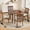 Brown, variant on 5-Piece Round Dining Table Set for 4, Folding Drop Leaf Table with 4 Upholstered Chairs, Space-Saving Design for Small Apartments, Brown