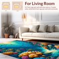 thumbnail image 2 of ODIKA 8'x10' Machine Washable Non-Slip Area Rug, Undersea Wonders Life Design High Traffic Rug, Aqua, 140516, 2 of 7