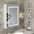 thumbnail image 2 of Hironpal LED Medicine Cabinet with Mirror,24" x 30 " Lighted Bathroom Mirror Cabinet with Defogger,Dimmer, White, 2 of 8