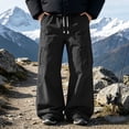 thumbnail image 2 of Cmtiyu Cargo Pants for Men, Baggy High Waist Drawstring Wide Leg Work Pants with Multi Pockets, Casual Outdoor Hiking Pants, M-3XL, 2 of 8
