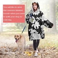 thumbnail image 4 of Wearable Oversized Blanket,Pioneer Flower Floral Print Pattern Wearable Blanket Hoodie for Adults,Cozy Hooded Blankets with Super Pockets,Super Warm Fuzzy Pullover for Women & Men, 4 of 6