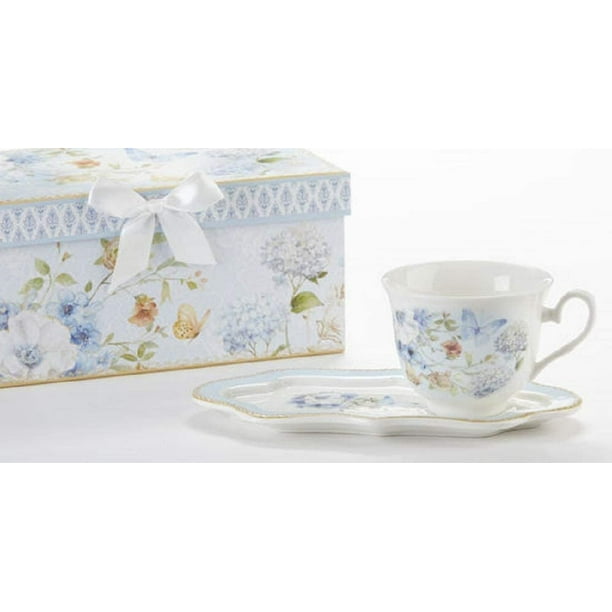 Delton Porcelain Butterfly Tea and Toast Set