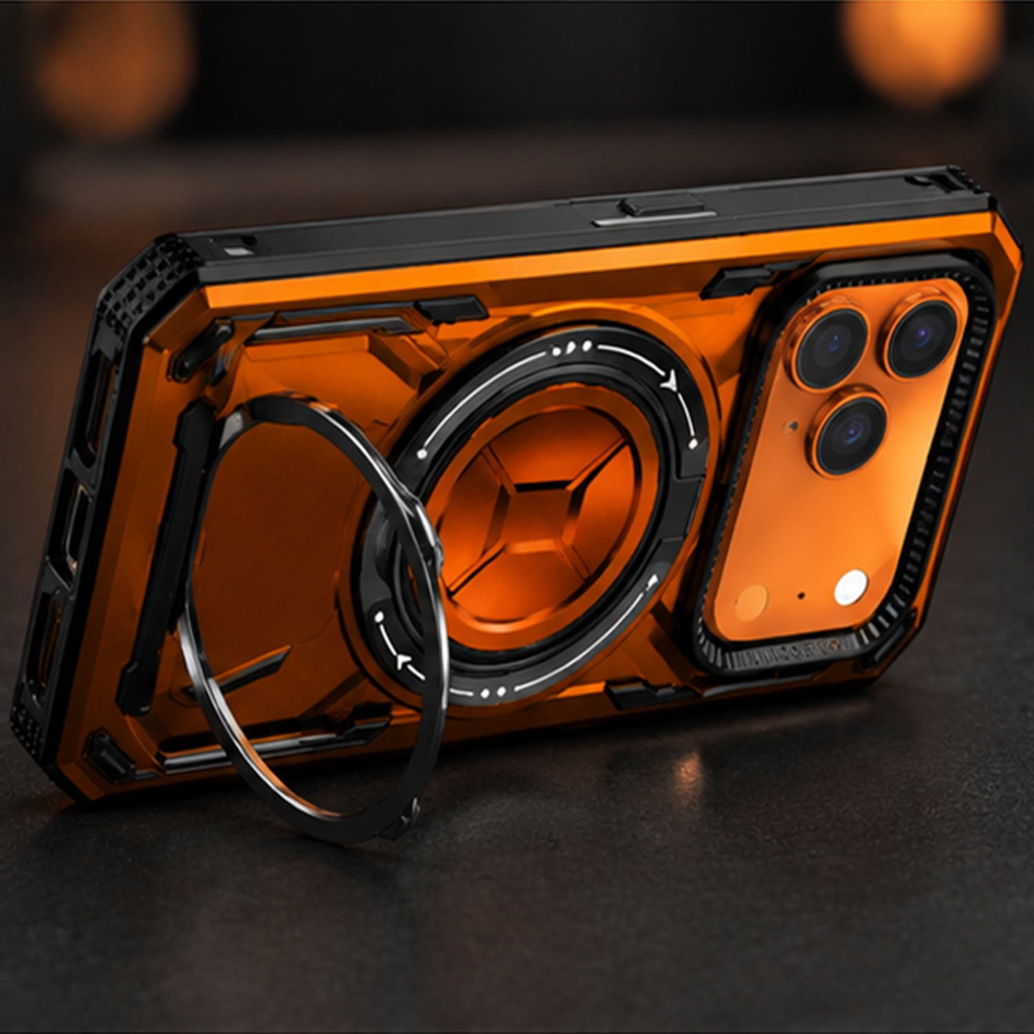 Full-Body Rugged Shockproof Case with Ring Holder for iPhone 17 Pro Max