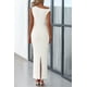 thumbnail image 2 of Vestido largo PRETTYGARDEN para mujer 2025, blanco, talla XL, 2 of 9