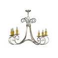 thumbnail image 4 of Meyda Tiffany 137245 Elon 6 Light 35" Wide Taper Candle Style Chandelier - Nickel, 4 of 5