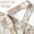 thumbnail image 5 of Curtainking Farmhouse Valance 20 inch Taupe on Beige Rustic Floral Light Filtering Curtain Semi-Sheer Tie Up Valance for Kitchen Bathroom Rod Pocket 1 Panel, 5 of 5