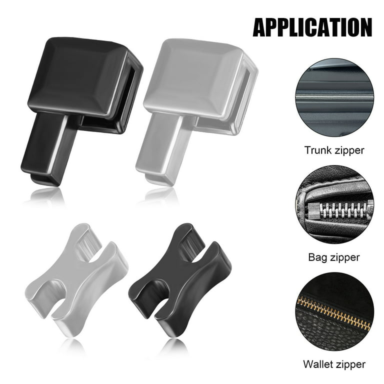 12pcs Zipper Repair Zipper Pull Replacement Zipper Pull, Universal Zipper  Head Repair Kit for DIY Jackets Jeans Trousers Coats Wallets(Black)