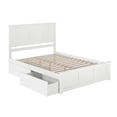thumbnail image 3 of Madison Queen Platform Bed with Matching Footboard & Storage Drawers in White, 3 of 7
