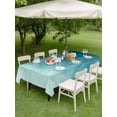 thumbnail image 4 of Outdoor Tablecloth with Umbrella Hole for Patio/Picnic/Party/Camping, Blue Teal Ombre Waterproof Table Cloth Rectangle Table Cover Washable, Coastal Beach Modern Abstract Art (60"x 102"), 4 of 8