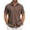 Brown, variant on COOFANDY Mens Short Sleeve Shirts Button Down Tops Beach Spread Collar Plain Summer Blouses