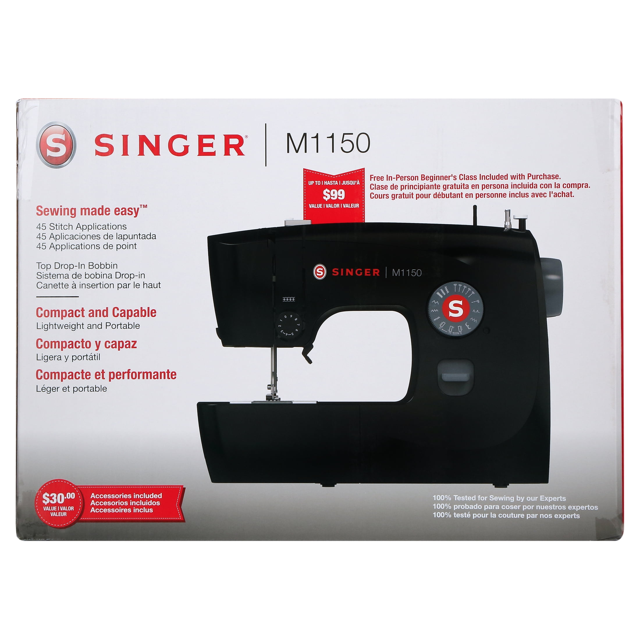 SINGER M1150 Mechanical Sewing Machine With 45 Stitch Applications, LED Light & 1Step Buttonhole | S(图2) SINGER M1150 Mechanical Sewing Machine With 45 Stitch Applications, LED Light & 1Step Buttonhole | S(图2)