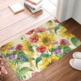thumbnail image 2 of Vsdgher Sunflower Cornflower Poppy print Flannel Anti-Slip Floor Mat Comfort Mat Floor Carpet for Decor, Non-Slip, Home, Office, Laundry, Durable, 2 of 5