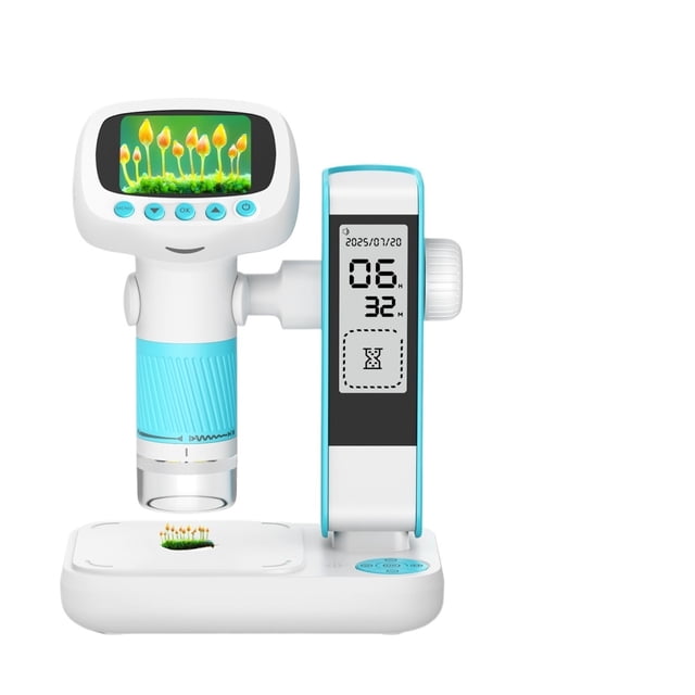 2-in-1 Kids' Microscope & Alarm Clock - Educational STEM Toy with Light, 1000X Magnification ,Widely Used
