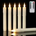 thumbnail image 1 of Velas cónicas LED sin llama Daord, 6 unidades, temporizador remoto, color marfil, 1 of 7