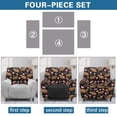 thumbnail image 6 of Jiueut Capybara Cherry Blossom Pattern Recliner Chair Slipcover, Wear Resistant Recliner Slipcover with Storage Pockets Dustproof Reclining Covers for Fabric and Leather Recliners, 6 of 7