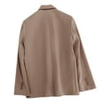 thumbnail image 3 of WCMZJ Women's Oversized Double-Breasted Suit Blazer Jacket Top Stitch Long Sleeve Casual Work Office Blazer with Pockets Khaki M, 3 of 4