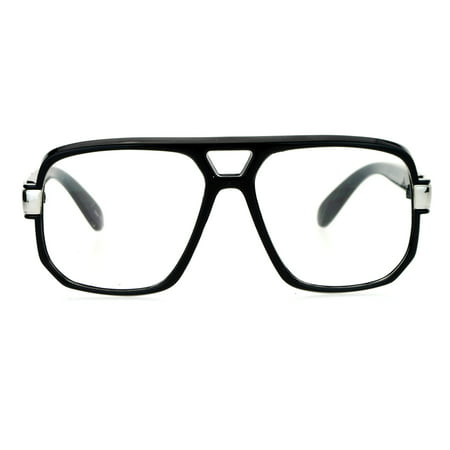 SA106 Retro Hip Hop Rapper Oversize Rectangular Mob Eye Glasses Black