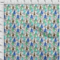 thumbnail image 4 of oneOone Cotton Jersey Aqua Blue Fabric Beach Boat Diy Clothing Quilting Fabric Print Fabric By Yard 58 Inch Wide, 4 of 4