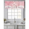 thumbnail image 4 of Winter Pink Bear Penguin Curtain Valances for Windows, Merry Christmas Window Valances, Window Treatment Rod Pocket Valance Curtains for Living Room/Kitchen/Bedroom/Bathroom, 54x18inch, 4 of 9