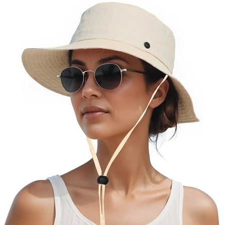 Genreen Sun Hat for Men Women：UV Protection Breathable Wide Brim Bucket Hat for Summer Fishing, Hiking, Camping Lightweight Outdoor Adventure Cap