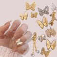 thumbnail image 3 of 10PCS Nail Charm Fashion Butterfly Chain Nail Gem Nail Rhinestone Nail Jewelry, 3 of 7