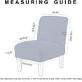 thumbnail image 3 of AIGIA Armless Accent Chair Covers Stretch Armless Velvet Chair Slipcover Armless Chair Covers for Living Room, 3 of 21