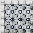 thumbnail image 1 of oneOone Georgette Viscose Navy Blue Fabric Geometric Block Fabric For Sewing Printed Craft Fabric By The Yard 42 Inch Wide, 1 of 1