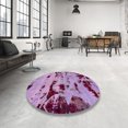 thumbnail image 4 of Ahgly Company Machine Washable Indoor Rectangle Abstract Bright Lilac Purple Area Rugs, 2' x 4', 4 of 7