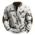 thumbnail image 2 of FAOWME Men's Christmas Pullover Long Sleeved Stand Collar Half Zipper Xmas Printed Fashion Comfortable Sweatshirt Tops For Holiday Daily Wear Light Gray L, 2 of 3