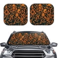 thumbnail image 2 of Naloa Daisies Print 2-Piece Windshield Sunshade,Foldable Car Front Window Sun Shades,for Most Sedans SUV Truck-Small, 2 of 6