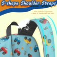 thumbnail image 5 of Monster Cartoon Truck Blue Pattern 17" School Backpacks for Teens,Waterproof Oxford Fabric,S-Shape Padded Straps for School,Travel,Hiking,Camping, 5 of 6