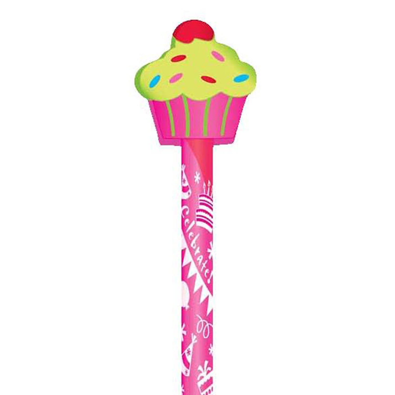 Moon Products Pencil & Eraser Topper Write-Ons, Birthday Party, Pack of 36
