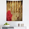 thumbnail image 1 of Music Tapestry, Notes and Musical Symbols on Rustic Piano Keyboard Look Backdrop Romantic Rose, Fabric Wall Hanging Decor for Bedroom Living Room Dorm, 5 Sizes, Brown and Red, by Ambesonne, 1 of 1