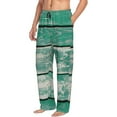 thumbnail image 6 of Logiee Old Green Wooden Print Pajama Pants for Men,Men’s Pajama Bottoms,Mens PJ Pants with Pockets & Button Fly-Medium, 6 of 6
